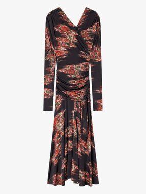 Ganni Floral Ruched Dress